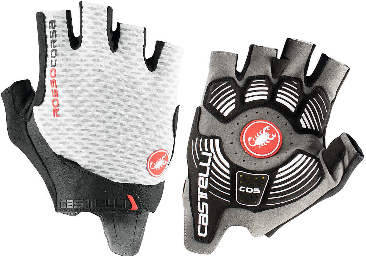 Castelli Rosso Corsa Pro V Gloves - White - Small for Short Finger 2 Castelli Rosso Corsa Pro V Gloves - White - Small for Short Finger - Image 2