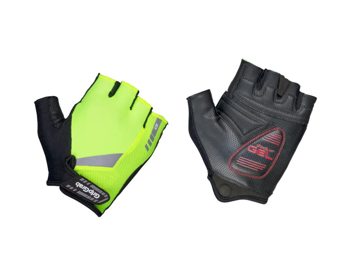 GripGrab Progel Hi-Vis Padded Short Finger Gloves for Short Finger 2 GripGrab Progel Hi-Vis Padded Short Finger Gloves for Short Finger - Image 2