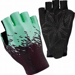 Supacaz SupaG Short Finger Gloves - Splash Black/Celeste - X-Large for Short Finger