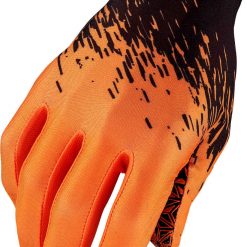 Supacaz SupaG Long Finger Gloves - Splash Black/Neon Orange - X-La for Long Finger -Gloves Sales Shop GL 29XL A 1